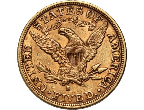 4525. USA, 5 dolarów 1892 S, San Francisco, Liberty - 2