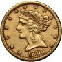 4527. USA, 5 dolarów 1886 S, San Francisco, Liberty - 2