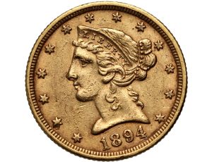4529. USA, 5 dolarów 1894, Filadelfia, Liberty