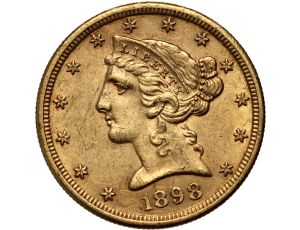 4530. USA, 5 dolarów 1898 S, San Francisco, Liberty