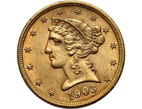 4534. USA, 5 dolarów 1903 S, San Francisco, Liberty