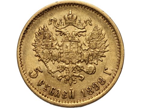 4539. Rosja, Mikołaj II, 5 rubli 1898 (AG) - 2