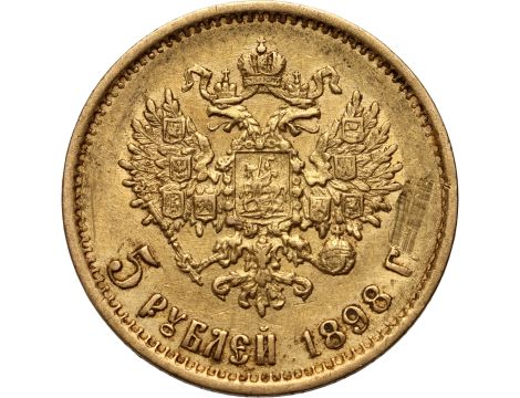 4541. Rosja, Mikołaj II, 5 rubli 1898 (AG) - 2