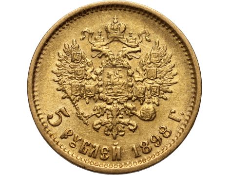 4542. Rosja, Mikołaj II, 5 rubli 1898 (AG) - 2