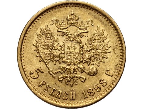 4543. Rosja, Mikołaj II, 5 rubli 1898 (AG) - 2