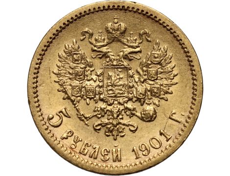 4546. Rosja, Mikołaj II, 5 rubli 1901 (FZ) - 2