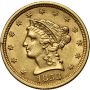 4549. USA, 2,5 dolara 1853, Filadelfia, Liberty - 2
