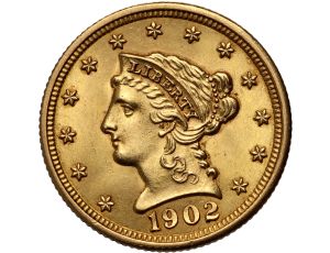 4552. USA, 2,5 dolara 1902, Filadelfia, Liberty