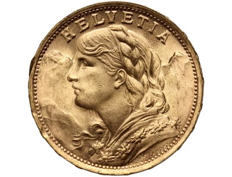 4566. Szwajcaria, 20 franków 1935, Helvetia Vreneli