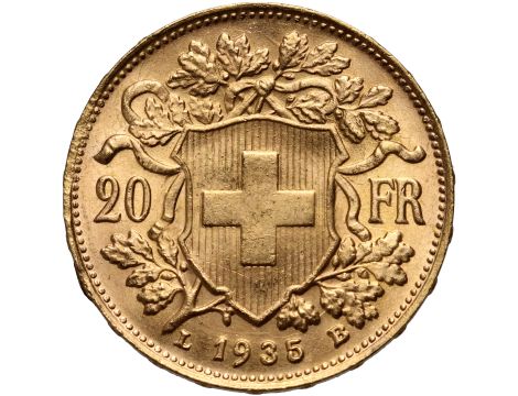4566. Szwajcaria, 20 franków 1935, Helvetia Vreneli - 2