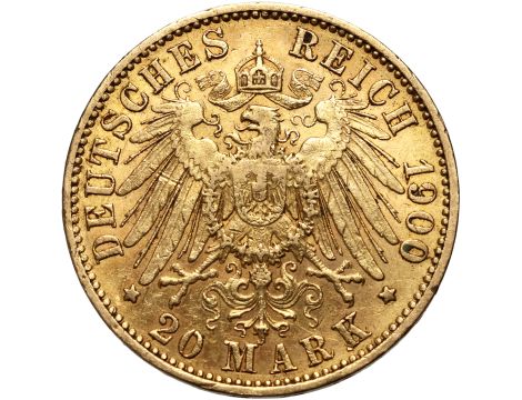 4567. Niemcy, Prusy, Wilhelm II, 20 marek 1900 A, Berlin - 2
