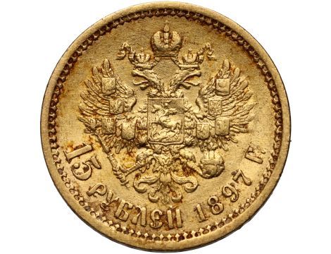 4570. Rosja, Mikołaj II, 15 rubli 1897 (AG) - 2