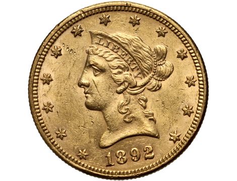 4572. USA, 10 dolarów 1892, Filadelfia, Liberty