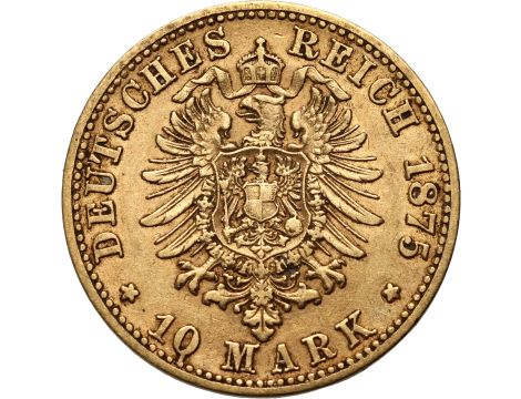 4573. Niemcy, Saksonia, Albert, 10 marek 1875 E, Muldenhutten - 2