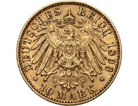 4576. Niemcy, Saksonia, Albert, 10 marek 1893 E, Muldenhutten - 2