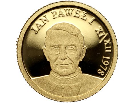 4586. Fidżi, 10 dolarów 2007, Papież Jan Paweł I, 1/25 uncji złota - 2