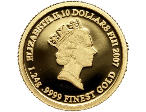 4586. Fidżi, 10 dolarów 2007, Papież Jan Paweł I, 1/25 uncji złota - 3
