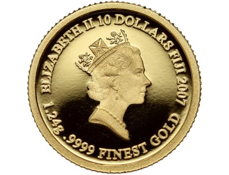 4588. Fidżi, 10 dolarów 2007, Papież Jan XXIII, 1/25 uncji złota - 3