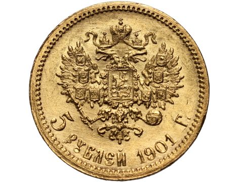 4611. Rosja, Mikołaj II, 5 rubli 1901 (FZ) - 2