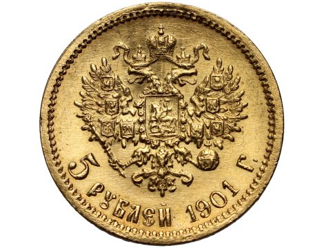 4612. Rosja, Mikołaj II, 5 rubli 1901 (FZ) - 2