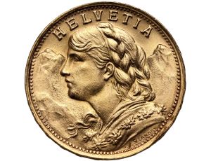 4616. Szwajcaria, 20 franków 1947, Helvetia Vreneli