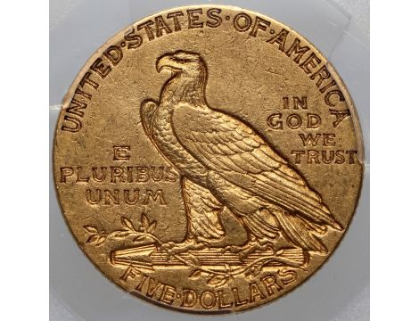 4631. USA, 5 dolarów 1911 S, San Francisco, Indianin, PCGS XF45 - 3