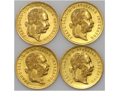 4632. Austria, Zestaw monet 4 x dukat 1915 Nowe Bicie