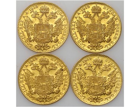 4632. Austria, Zestaw monet 4 x dukat 1915 Nowe Bicie - 2