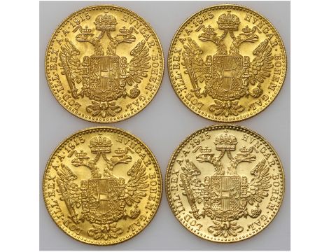 4633. Austria, Zestaw monet 4 x dukat 1915 Nowe Bicie - 2