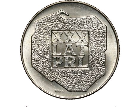 Zestaw srebrnych monet 200 złotych 1974 XXX Lat PRL Mapka 50 sztuk - 2
