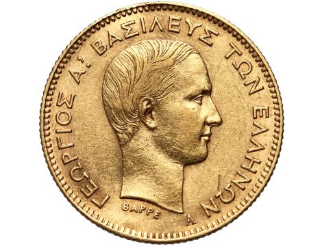 Grecja, Jerzy I, 10 drachm 1876 A, Paryż