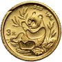 Chiny, 3 juany 1991, Panda, 1 g Au999 - 2
