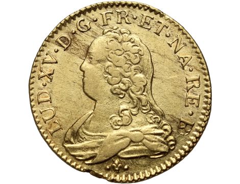 Francja, Ludwik XV, Louis d'or aux lunettes 1726, Pau