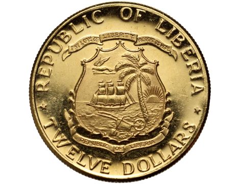 4655. Liberia, 12 dolarów 1965, Prezydent William Tubman - 2
