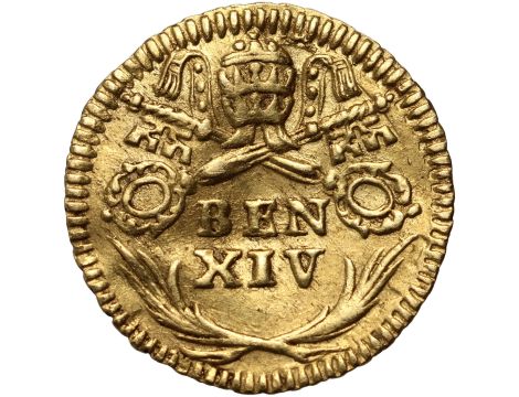 4660. Watykan, Państwo Kościelne, Benedykt XIV, 1/2 Scudo 1740-1758 - 2