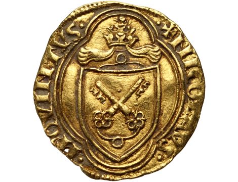 4663. Watykan, Państwo Kościelne, Mikołaj V, dukat bez daty 1445-1455 - 2