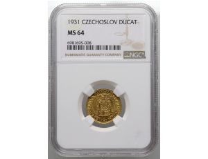 Czechosłowacja, dukat 1931, NGC MS64