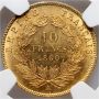 4669. Francja, Napoleon III, 10 franków 1860 A, Paryż, NGC MS65 - 4