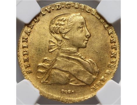 4670. Włochy, Neapol i Sycylia, Ferdynand IV, 6 ducati 1767, NGC MS63 - 2