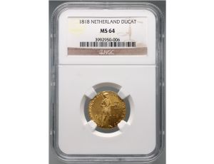 Rosja, dukat typu niderlandzkiego 1818, NGC MS64