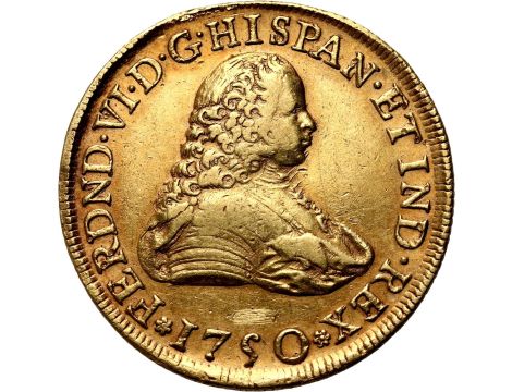 4677. Meksyk, Ferdynand VI, 8 escudos 1750 MF, Meksyk