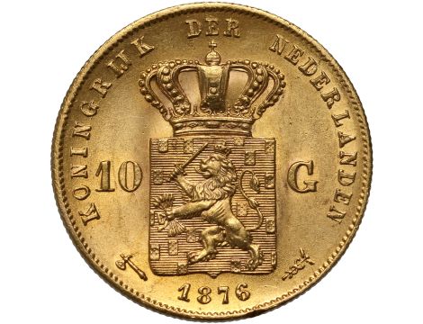 4680. Holandia, Wilhelm III, 10 guldenów 1876 - 2