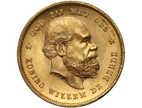 4681. Holandia, Wilhelm III, 10 guldenów 1877