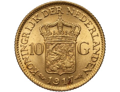 4682. Holandia, Wilhelmina, 10 guldenów 1917 - 2