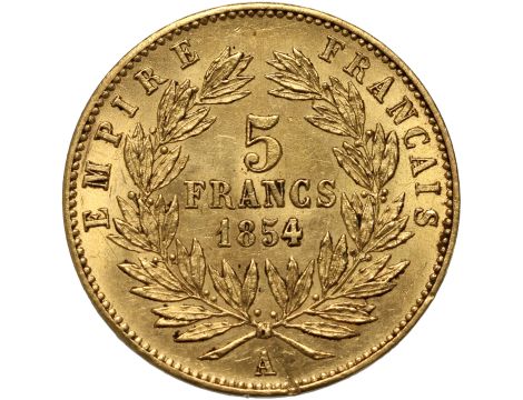 Francja, Napoleon III, 5 franków 1854 A, Paryż - 2