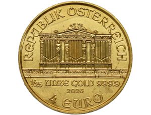 Austria, 4 euro 2026, Wiedeński Filharmonik, 1/25 uncji złota