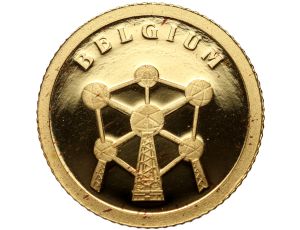 Liberia, 12 dolarów 2008, 50-lecie Atomium - 0,5 g Au999
