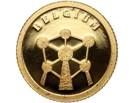 Liberia, 12 dolarów 2008, 50-lecie Atomium - 0,5 g Au999