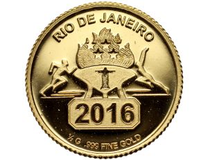 Kongo, 100 franków 2016, Igrzyska Rio de Janeiro - 0,5 g Au999