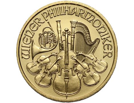 4697. Austria, 10 euro 2009, Wiedeński Filharmonik, 1/10 uncji złota - 2